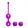 Вагинальные шарики на сцепке со смещенным цетром тяжести PrettyLove Kegel Tighten Up II, розовые