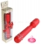 Вибромассажер со стразами Cristal Red Flex Massager