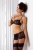 Черный комплект из трех предметов лифом на косточках  Ginger Set SM