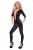 Комбинезон с глубоким вырезом и сеточкой по бокам Wetlook & Mesh Catsuit (под винил)