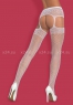 Белые колготки в сеточку с имитацией чулок Garter Stockings S502 SL