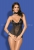 Чёрное кружевное боди с вырезом в интимном месте Diamond Teddy SM