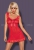 Красная прозрачная сорочка Electra Chemise SM