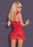 Красная прозрачная сорочка Electra Chemise SM