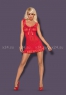 Красная прозрачная сорочка Electra Chemise SM