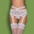 Белый кружевной пояс со стрингами Swanita Garter Belt SM