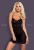 Черная сорочка с кружевными вставками Musa Chemise LXL