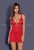 Красная прозрачная сорочка с украшением на груди Romansia Chemise SM
