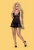 Черная сорочка с гипюровым верхом Imperia Babydoll SM