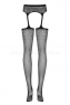 Черные колготки в сеточку с имитацией чулок Garter Stockings S207 SL