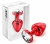 Металлическая мини-пробка Anni Round Red с кристаллом Swarovski