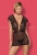 Чёрное прозрачное мини-платье Merossa Chemise SM