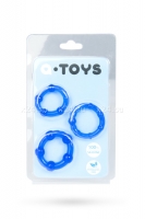 Набор эластичных эрекционных колец A-Toys (синий)