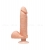 Супер реалистичный вибратор на присоске с мошонкой The D - Perfect D Vibrating 8"