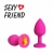 Небольшая силиконовая втулка с оранжевым кристаллом Sexy Friend