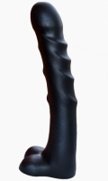 Огромный черный фаллос с рельефной поверхностью Predator