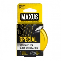 Точечно-ребристые презервативы в железном кейсе MAXUS Special (3 шт)