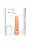 Удлиняющая изогнутая насадка на пенис для стимуляции G-точки Penis Extender with Rings (22 см)