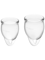 Набор менструальных чаш с хвостиком-петелькой Feel Сonfident Menstrual Cup Transparent