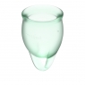 Набор менструальных чаш с хвостиком-петелькой Feel Сonfident Menstrual Cup Light Green