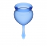 Набор менструальных чаш с хвостиком-капелькой Feel Good Menstrual Cup Dark Blue