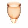 Набор менструальных чаш с хвостиком-петелькой Feel Сonfident Menstrual Cup Orange