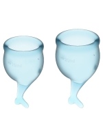 Набор менструальных чаш с хвостиком Feel Secure Menstrual Cup Light Blue