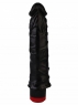 Черный рельефный вибратор Джага (19,5 см)