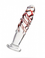 Спиралевидный анальный стимулятор из стекла Sexus Glass