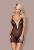 Сорочка Chemise с бежевой вставкой и стрингами LXL