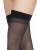 Черные тонкие чулки под пояс с широкой резинкой Giulia SECRET 20 den 1/2 (XS/S)