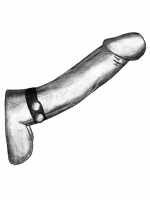 Ремень-утяжка на пенис с регулировкой диаметра и металлическими кнопками