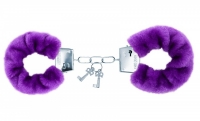 Фиолетовые меховые наручники Notabu BDSM