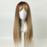 Парик с длинными волосами омбре и чёлкой, с имитацией кожи (60 см)