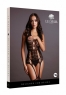 Черный комбинезон с имитацией чулок Lace Suspender Bodystocking SL