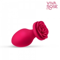 Анальная втулка с розочкой Viva Rose (размер S)