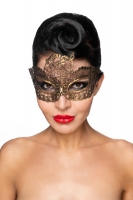 Золотая ажурная карнавальная маска на завязочках Этамин