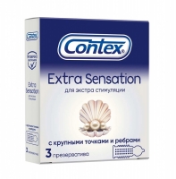 Презервативы с крупными точками и ребрами Contex Extra Sensation (3 шт)