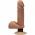 Супер реалистичный смуглый вибратор на присоске The D - Perfect D Vibrating 7&quot;