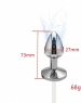Алюминивая анальная пробка с электростимуляцией