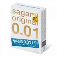 Презервативы Sagami Original 001 EXTRA LUB, полиуретан, 2 шт