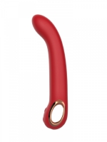Изогнутый силиконовый вибратор красный (10 режимов)