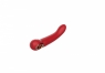 Изогнутый силиконовый вибратор красный (10 режимов)