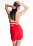 Платье красное стрейчевое с открытой спиной