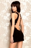 Платье черное стрейчевое с открытой спиной M