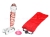 Стеклянный фаллос с мошонкой Realistic Red Giant Dildo
