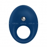 Синее эрекционное кольцо на пенис OVO с вибрацией