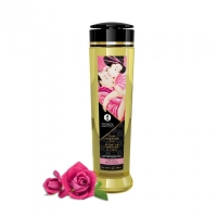 Натуральное возбуждающее массажное масло Shunga APHRODISIA с ароматом розы (240 мл)