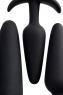 Набор из 3-х силиконовых анальных втулок для ношения черные